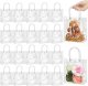 ProSuites 20 Pack Clear Plastic Gift Bags for Wedding Favors, Party Favor Bags Small 10.6×5.9×2.0 Inches - Premium Quality, Bulk Packaging Included (Crystal Clear)