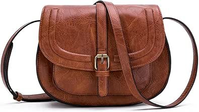 Crossbody Bags for Women,Small Saddle Purse and Boho Cross Body Handbags,Vegan Leather