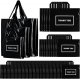 Teling 200 Pcs Thank You Plastic Bags Bulk Thank You Merchandise Bags for Wedding Business, 9 x 12'', 12 x 15'', 15 x 18''(Black)