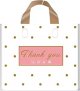 Thank You Bags - 50 Pack Plastic Bags for Small Business, Retail, Parties & Favors (Polka Dot, Medium 12"x14")